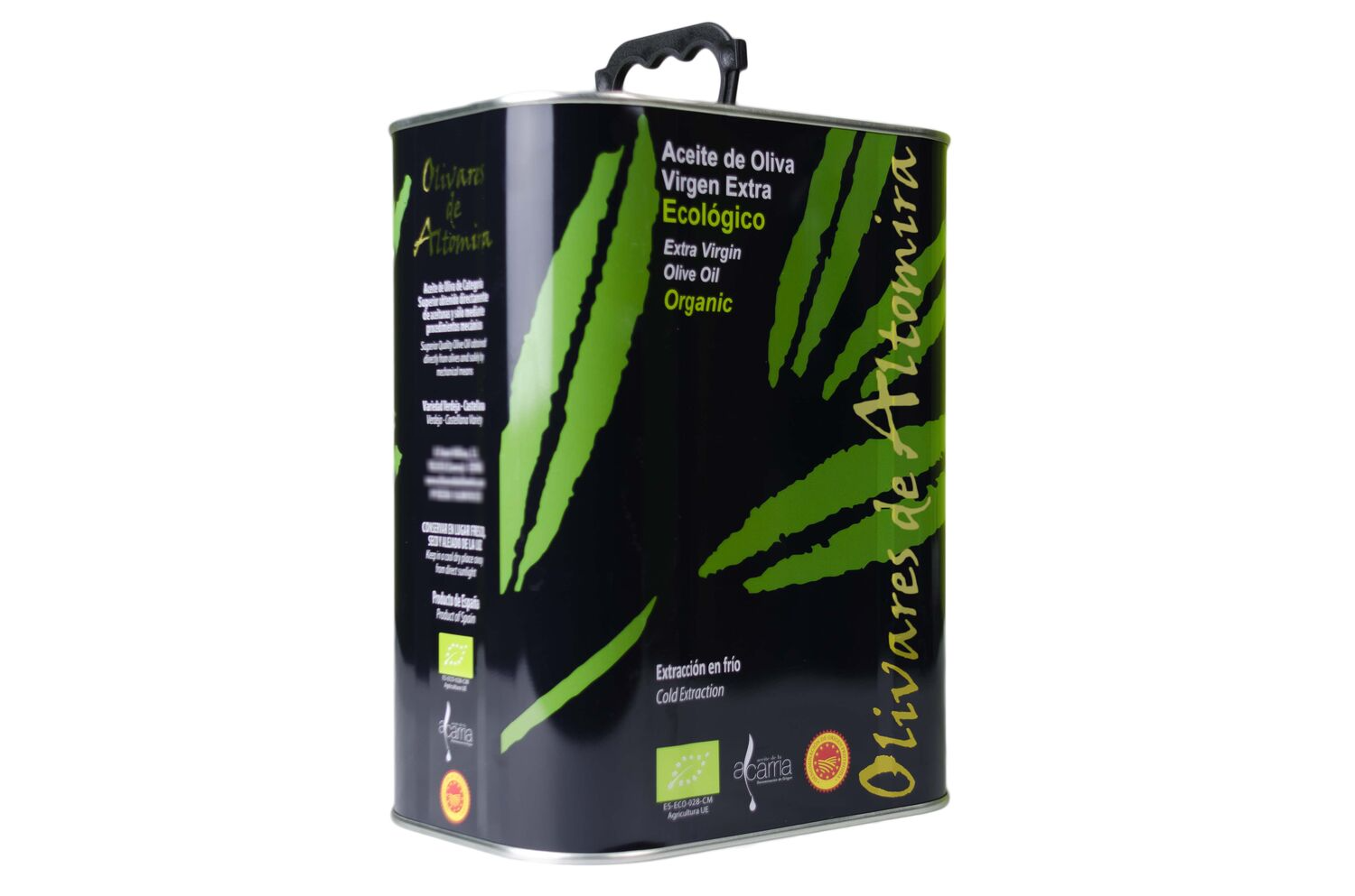 Extra Virgin Olive Oil 3l tin . PDO La Alcarria. Organic. EVOO.