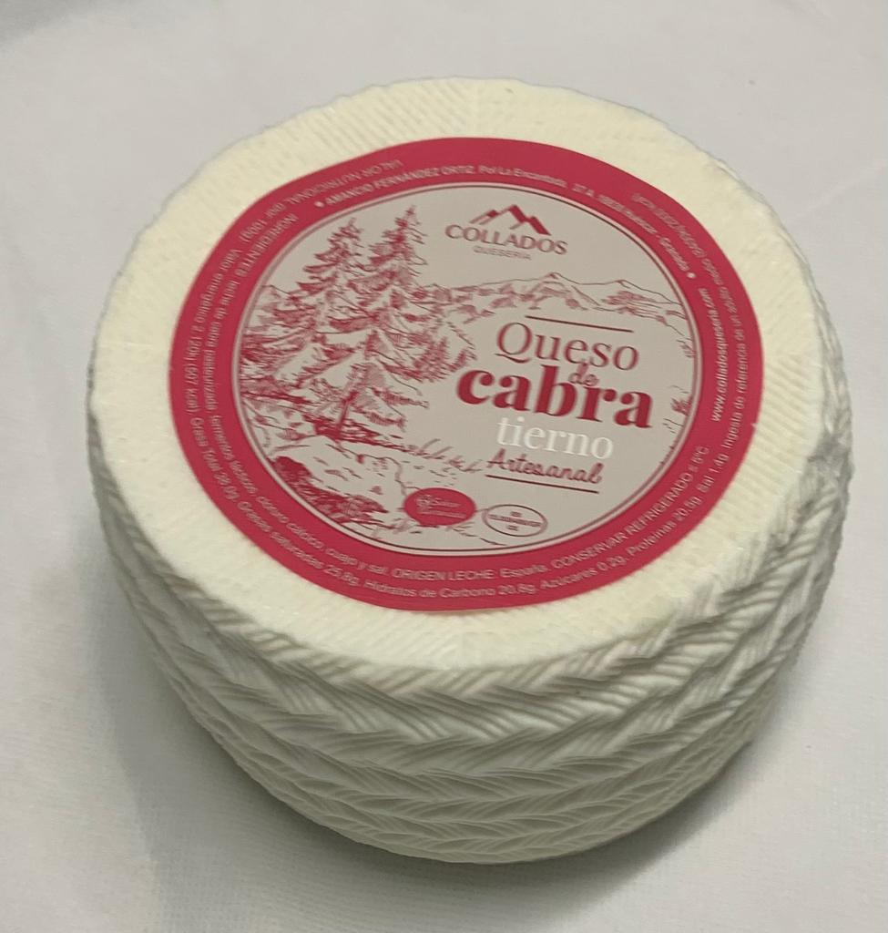 Handmade white goat cheese