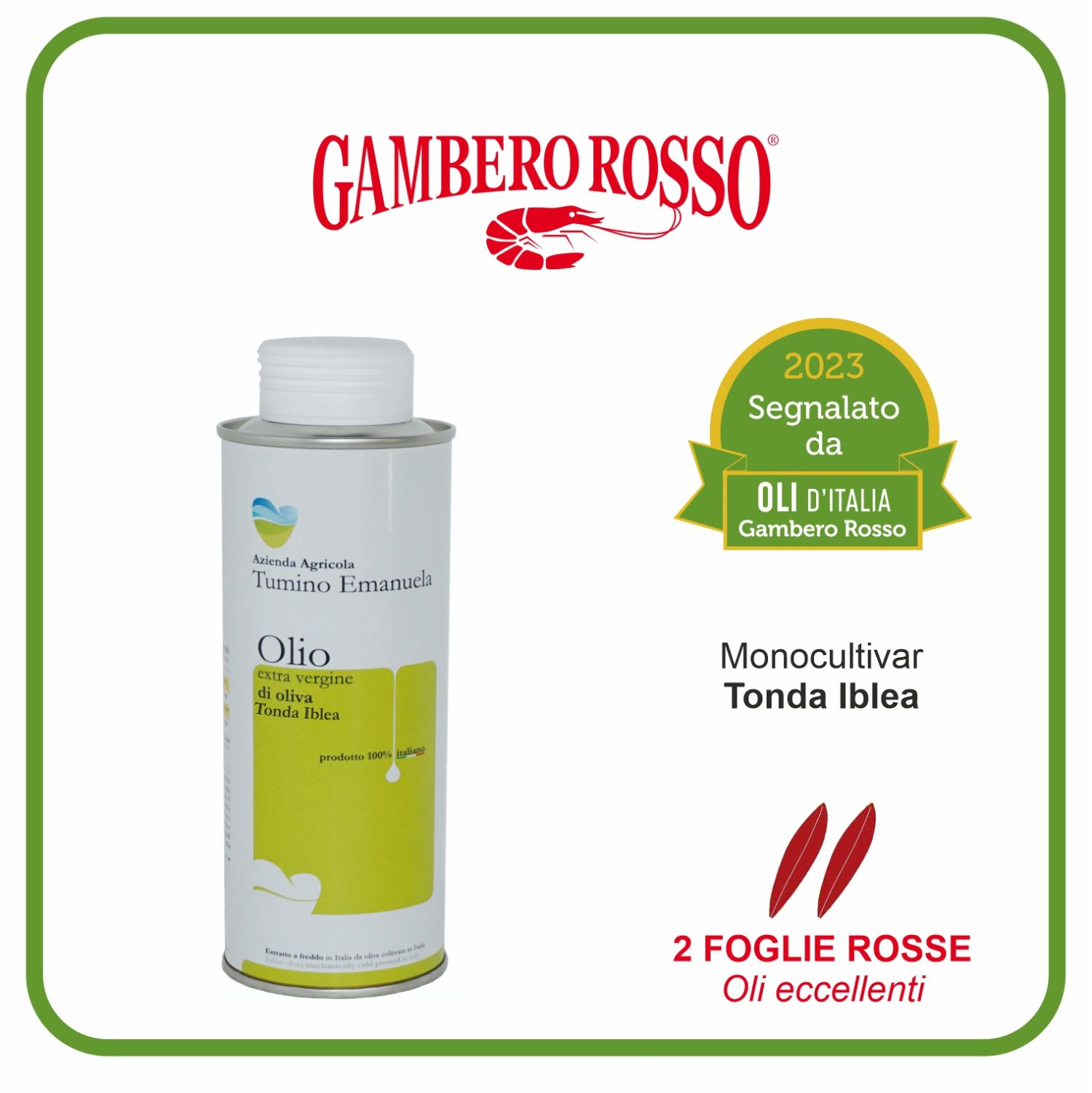 Extra Virgin Olive Oil Tonda Iblea - Chiaramonte Gulfi - Ragusa - Sicily - Bag in Box 5 Liters
