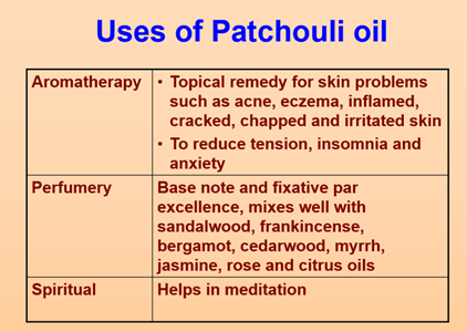 uses of patchouli oil