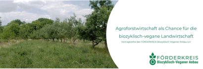 Agroforestry as an opportunity for biocyclic vegan agriculture