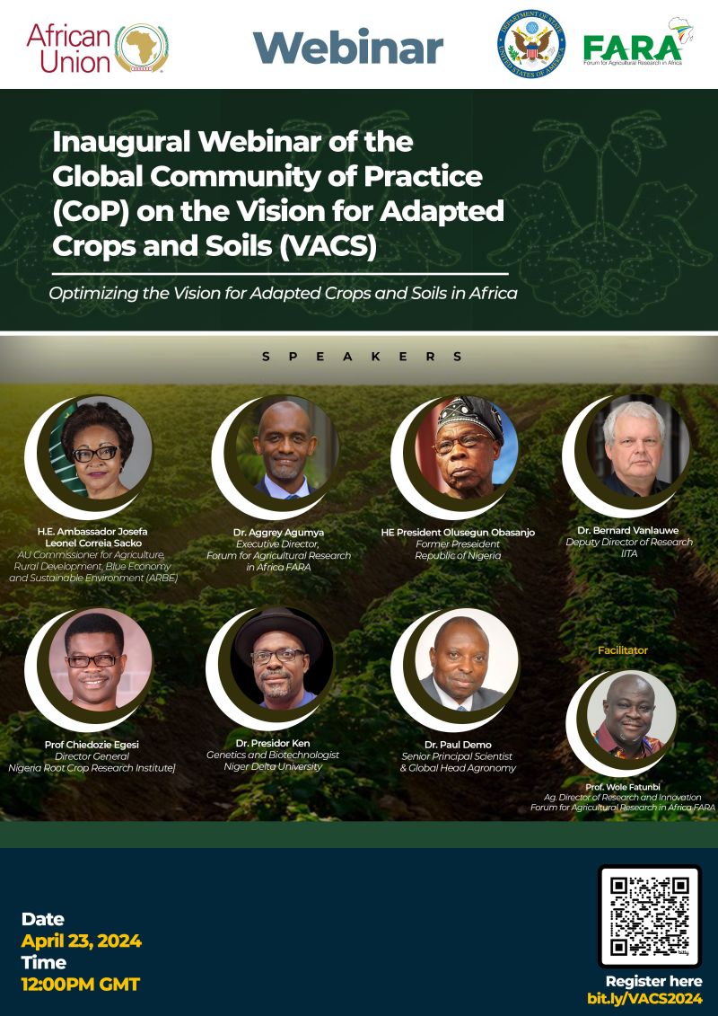 VACS Community of Practice Webinar: Optimizing the Vision for Adapted Crops and Soils - Hosted by FARA